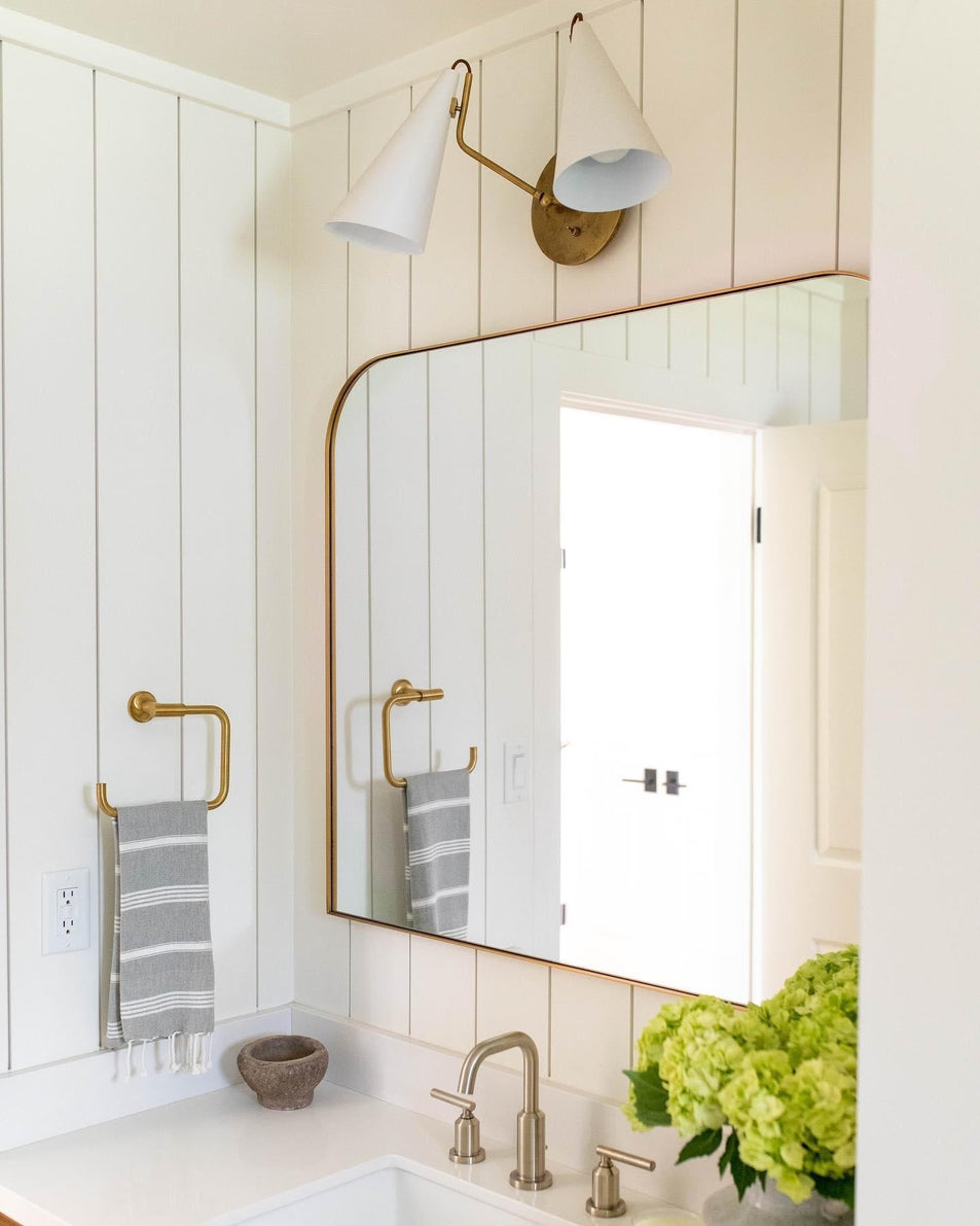 Clemente Double Sconce, a premium Functional light by Visual Comfort & Co. Close - up image of its design.