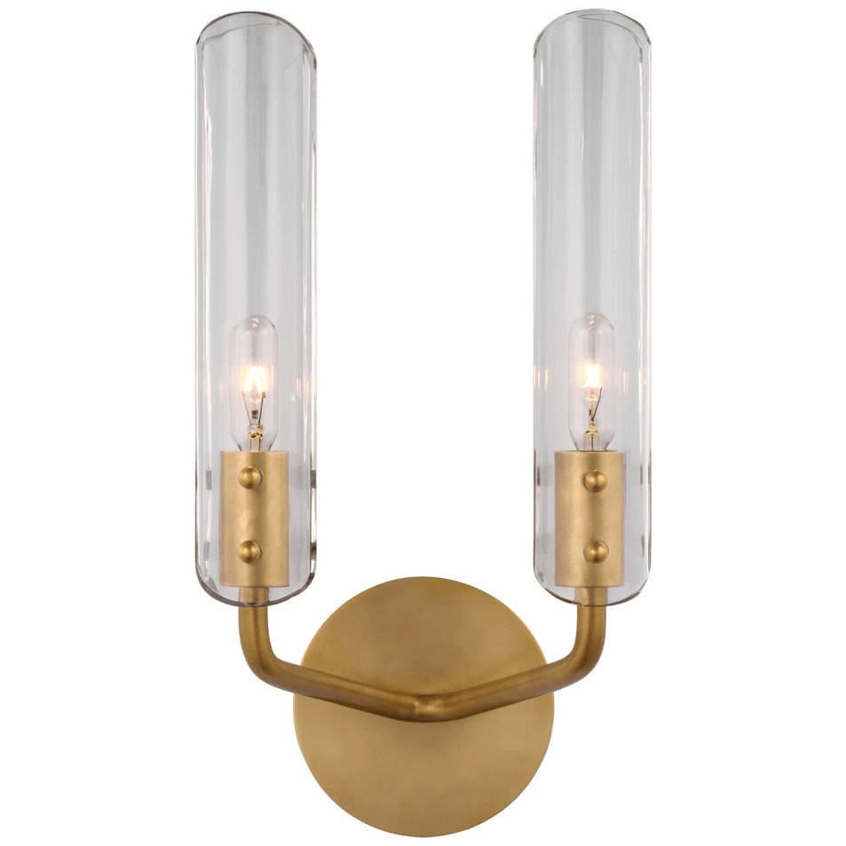 Casoria 14" Double Sconce, a premium Decorative light by Visual Comfort & Co. Close - up image of its design.