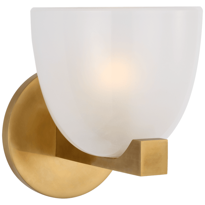 Carola Single Sconce, a premium Bath light by Visual Comfort & Co. Close - up image of its design.
