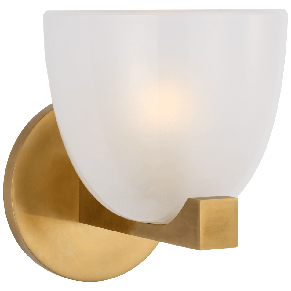 Carola Single Sconce, a premium Bath light by Visual Comfort & Co. Close - up image of its design.