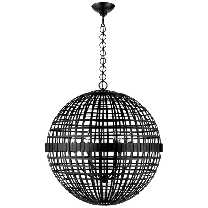 Mill Large Globe Lantern, a premium Lantern light by Visual Comfort & Co. Close - up image of its design.