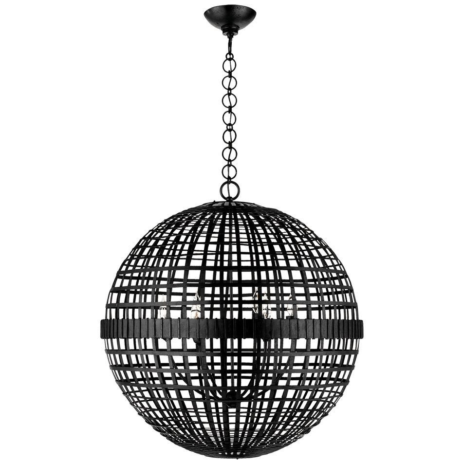 Mill Large Globe Lantern, a premium Lantern light by Visual Comfort & Co. Close - up image of its design.