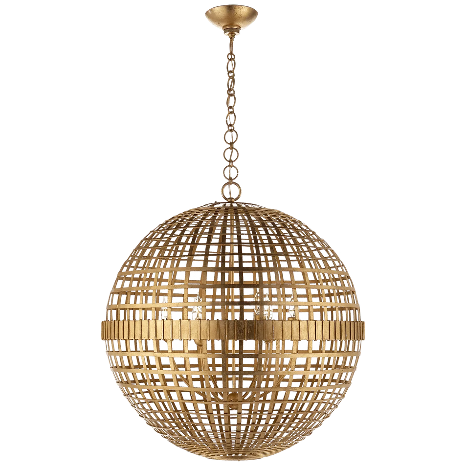 Mill Large Globe Lantern, a premium Lantern light by Visual Comfort & Co. Close - up image of its design.