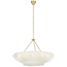 Claude 39" Chandelier in Hand-Rubbed Antique Brass with Clear Graniglia Glass