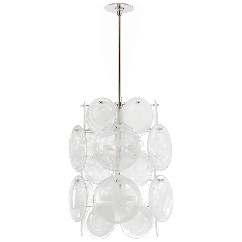 Loire Medium Barrel Chandelier, a premium Chandelier light by Visual Comfort & Co. Close - up image of its design.