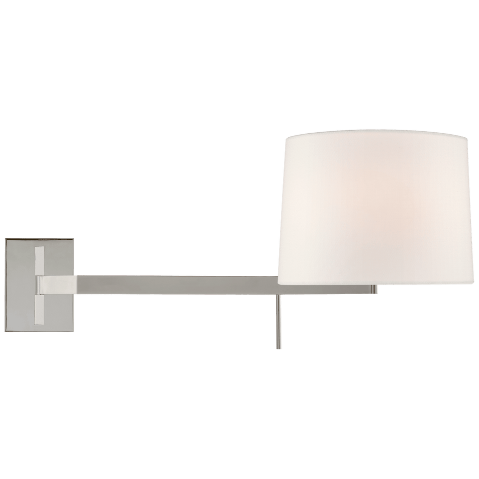 Sweep Medium Left Articulating Sconce, a premium light by Visual Comfort & Co. Close - up image of its design.