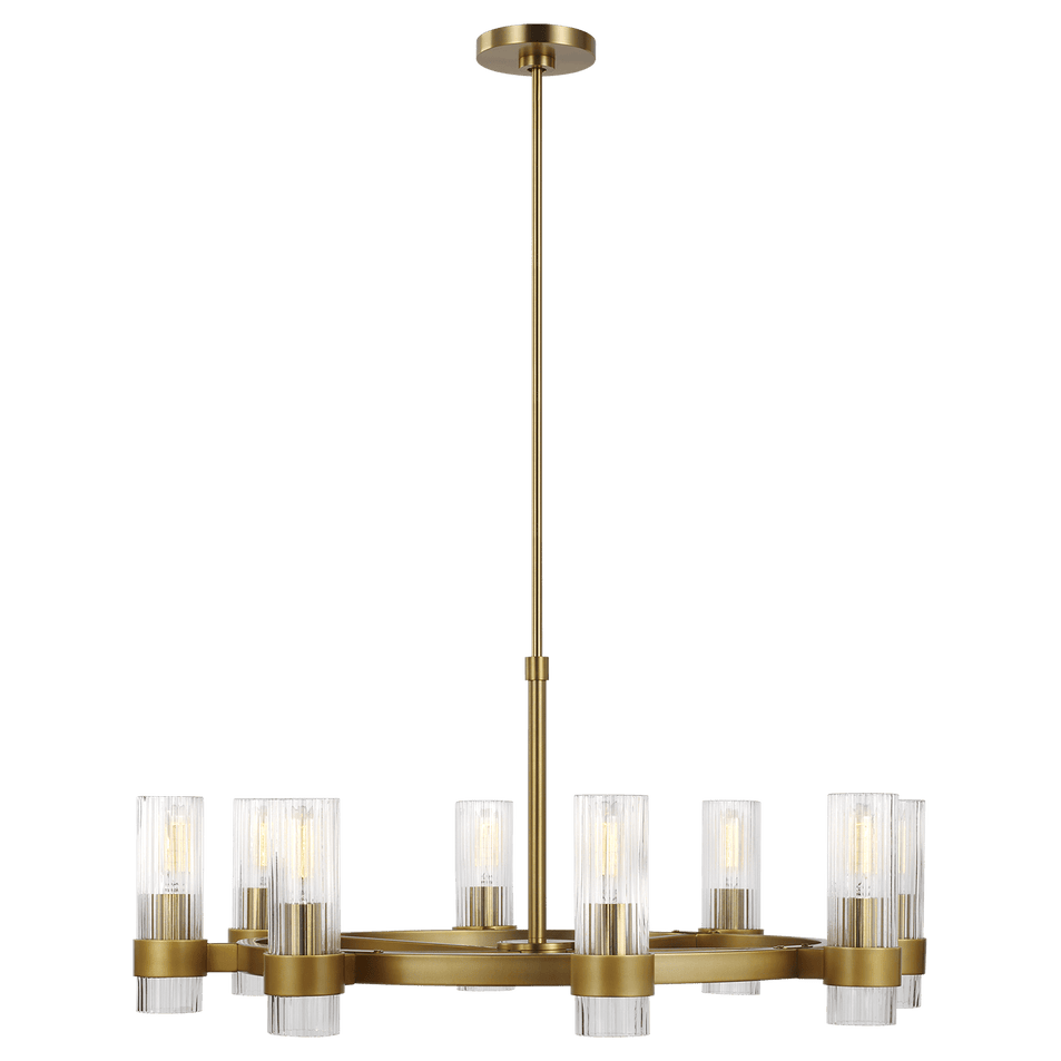 Geneva Chandelier, a premium Chandelier light by Visual Comfort & Co. Close - up image of its design.