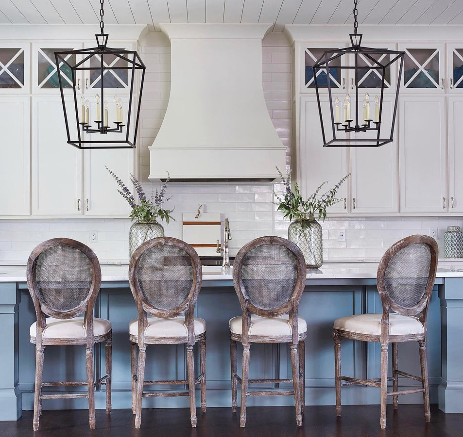 Darlana Large Lantern, a premium Lantern light by Visual Comfort & Co. Close - up image of its design.