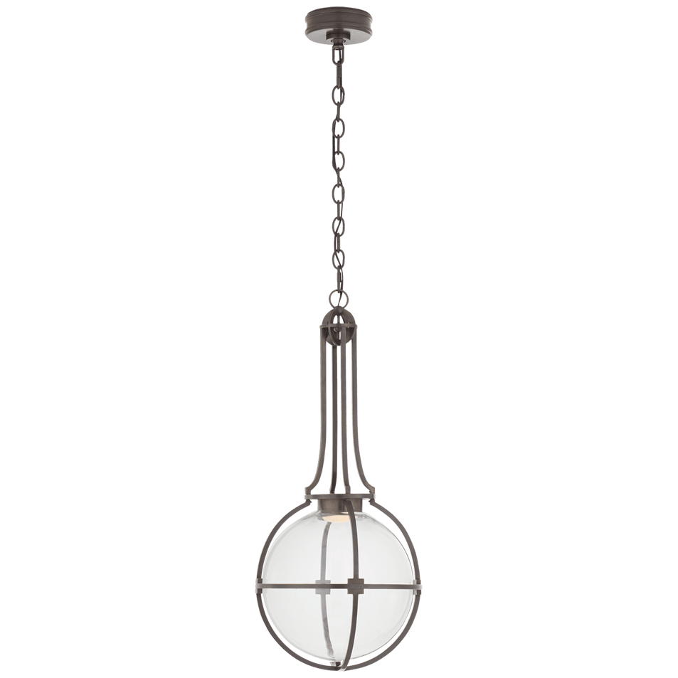 Gracie Medium Captured Globe Pendant, a premium Pendant light by Visual Comfort & Co. Close - up image of its design.