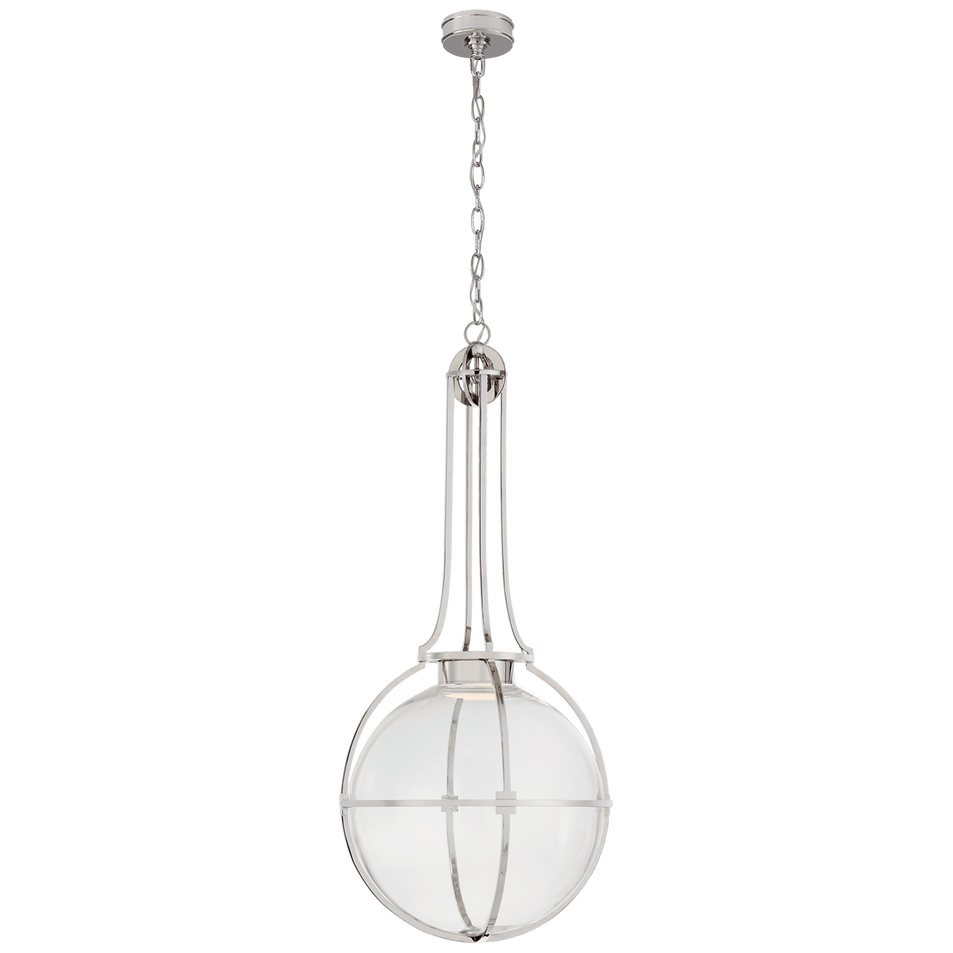 Gracie Large Captured Globe Pendant, a premium Pendant light by Visual Comfort & Co. Close - up image of its design.