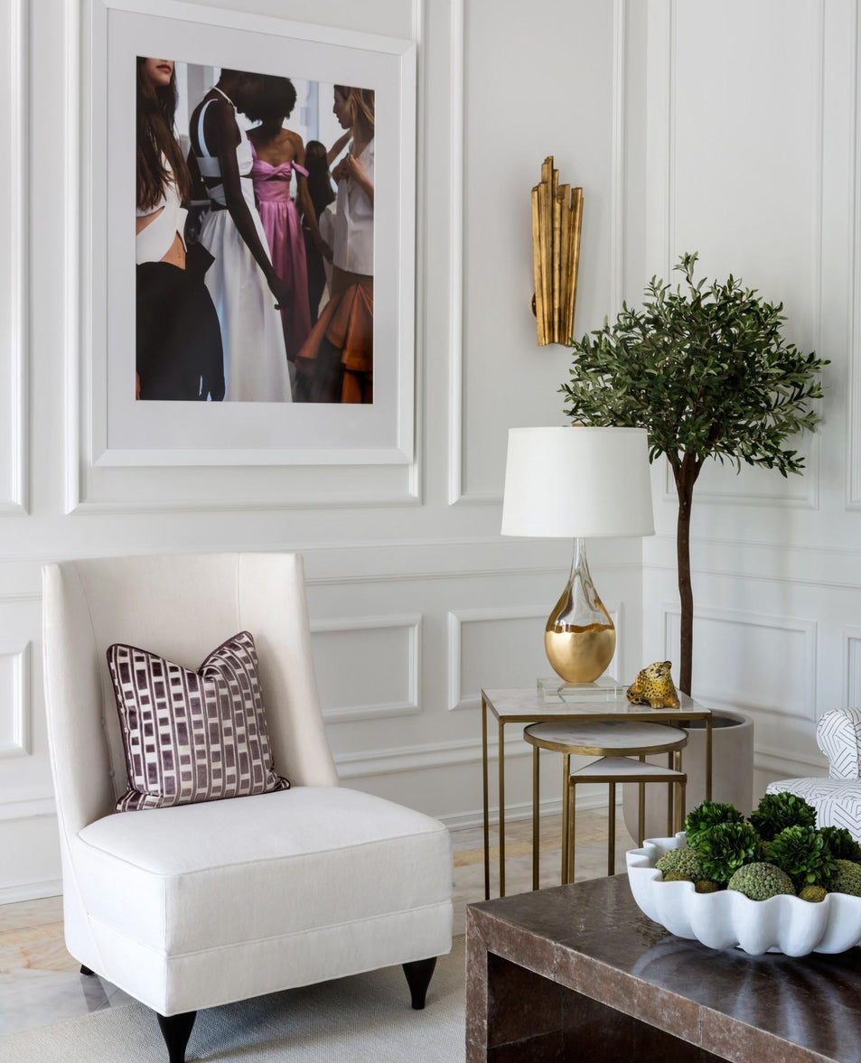 Juliette Table Lamp, a premium Decorative light by Visual Comfort & Co. Close - up image of its design.