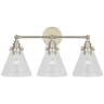 Parkington 24" Three Light Bath Bar, a premium Bath light by Visual Comfort & Co. Close - up image of its design.