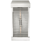 Dunmore Large Curved Glass Louver Sconce, a premium Wall light by Visual Comfort & Co. Close - up image of its design.