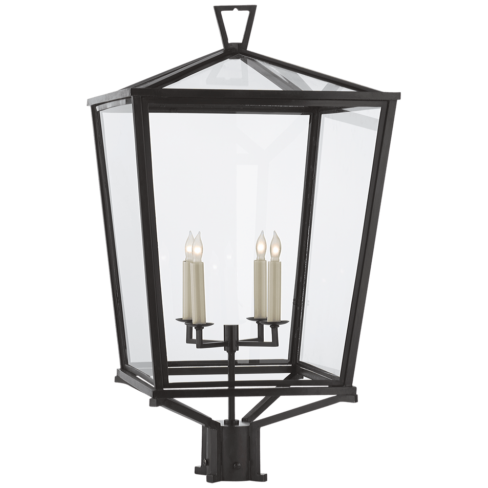 Darlana Post Light, a premium Post light by Visual Comfort & Co. Close - up image of its design.