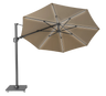 Challenger T2 Glow Free-arm Parasol Ø350 and Base in-ground Concrete