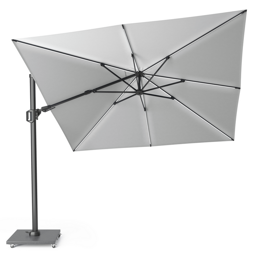 Challenger T2 Glow Free-arm Parasol 300x300 and Ceramic Base 90 kg