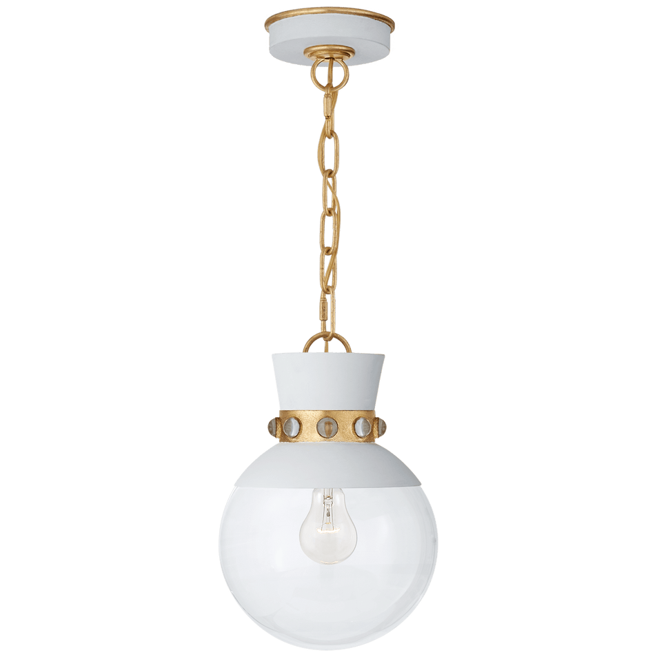 Lucia Small Pendant, a premium Pendant light by Visual Comfort & Co. Close - up image of its design.