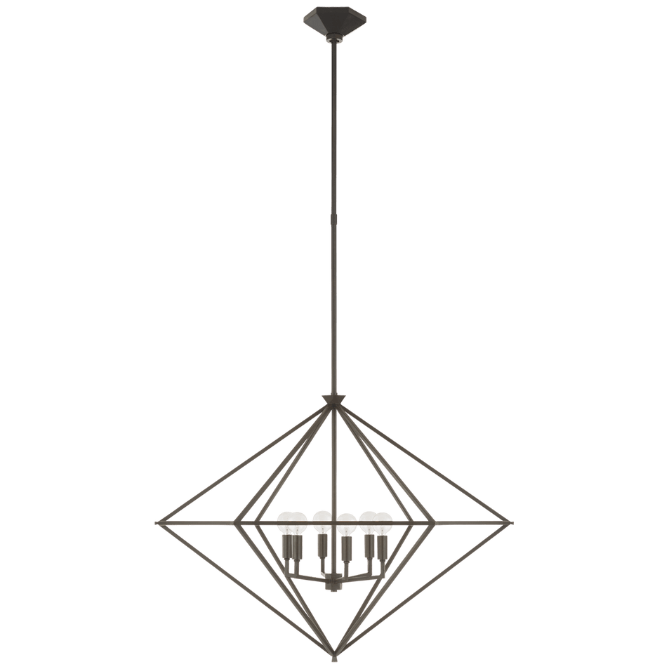 Afton Large Lantern, a premium Lantern light by Visual Comfort & Co. Close - up image of its design.