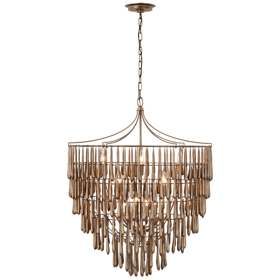 Vacarro Large Chandelier, a premium Chandelier light by Visual Comfort & Co. Close - up image of its design.