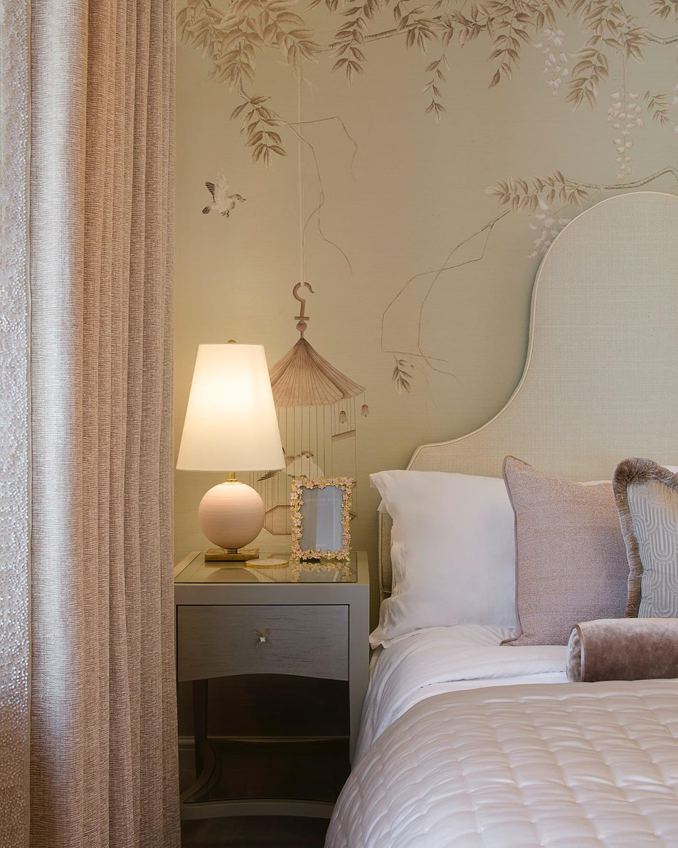 Corbin Mini Accent Lamp, a premium Decorative light by Visual Comfort & Co. Close - up image of its design.