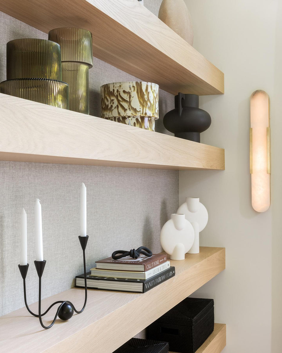 Melange 28" Elongated Sconce, a premium Decorative light by Visual Comfort & Co. Close - up image of its design.