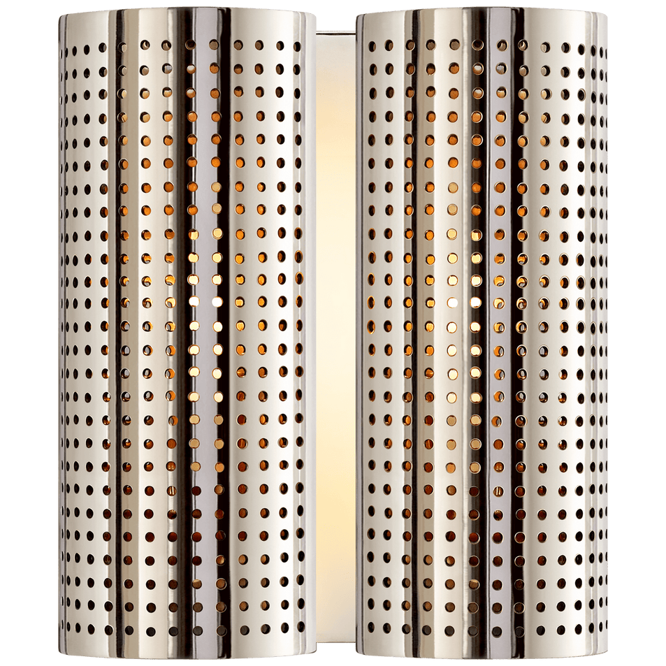 Precision Double Sconce, a premium Decorative light by Visual Comfort & Co. Close - up image of its design.