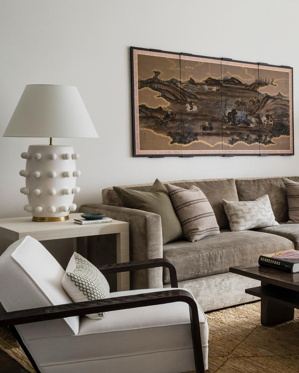 Linden Table Lamp, a premium Decorative light by Visual Comfort & Co. Close - up image of its design.