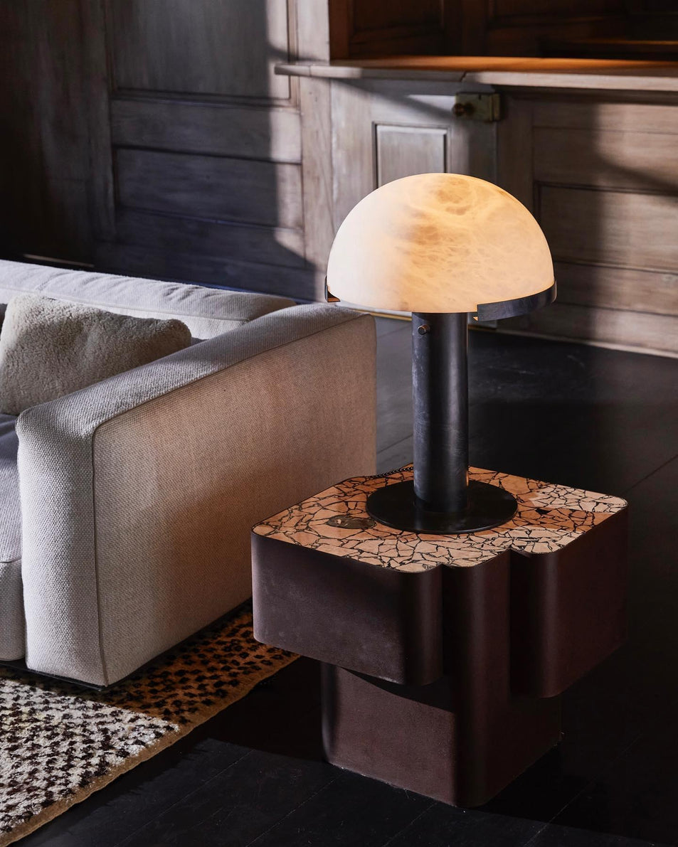 Melange Desk Lamp, a premium Decorative light by Visual Comfort & Co. Close - up image of its design.