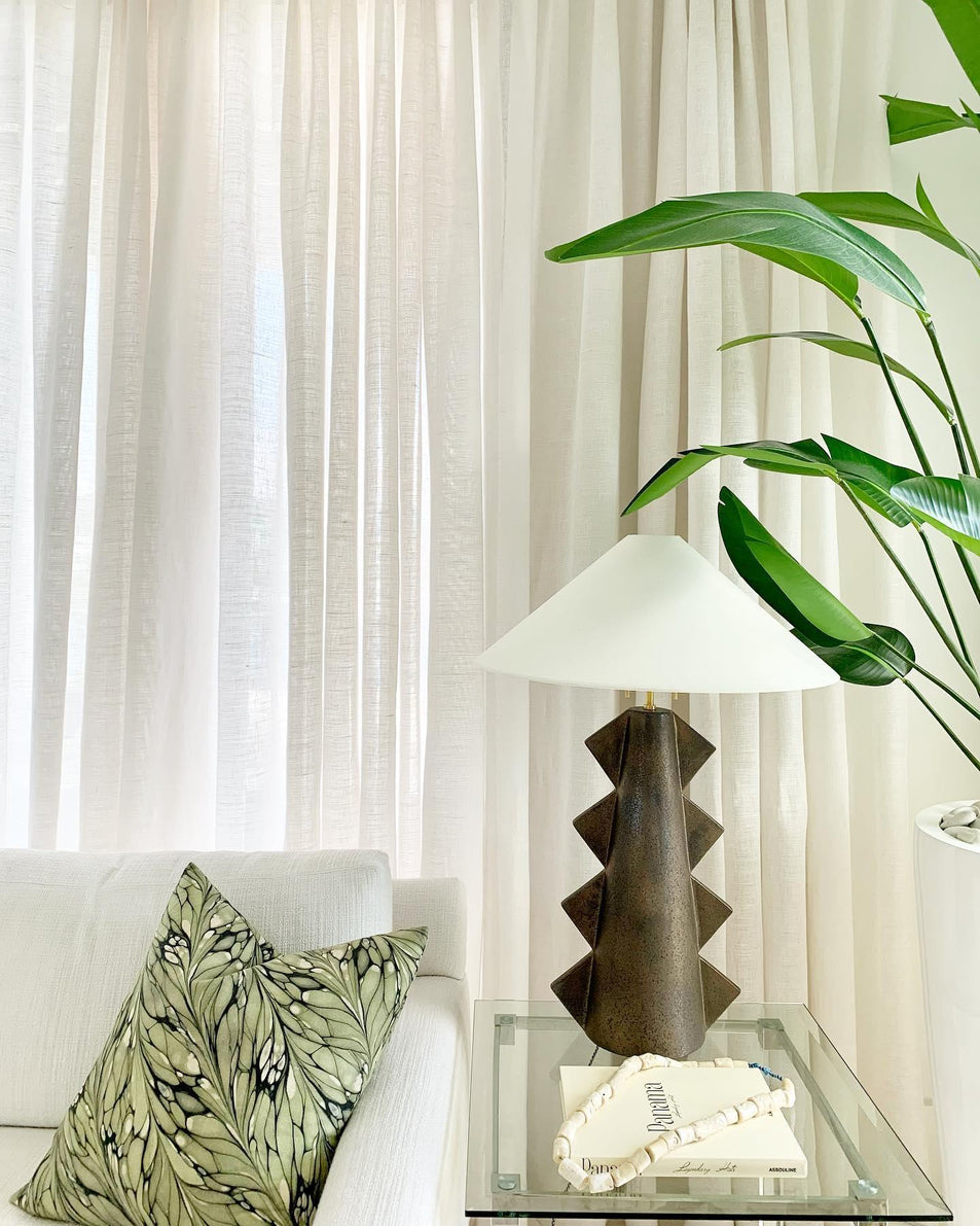Senso Large Table Lamp, a premium Decorative light by Visual Comfort & Co. Close - up image of its design.
