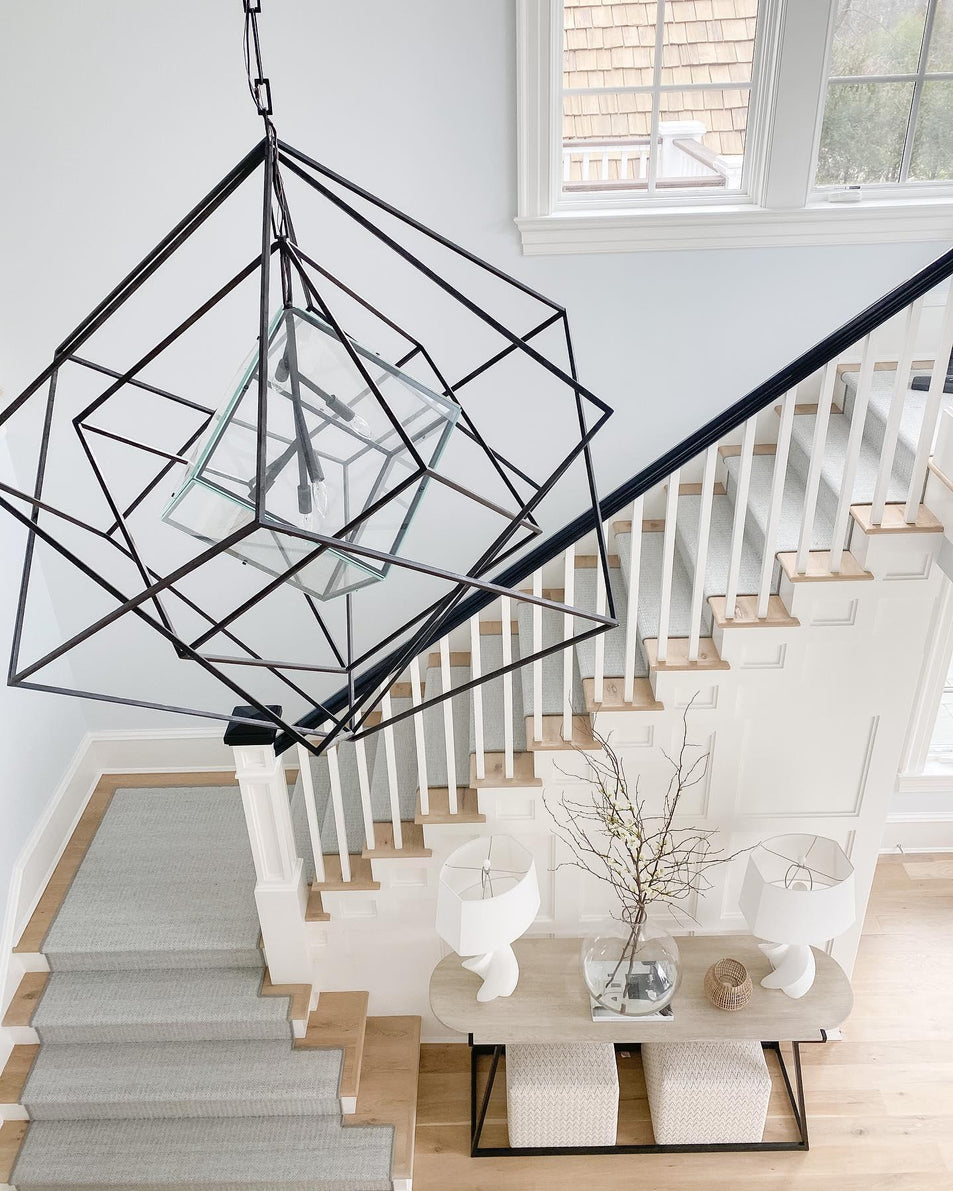 Cubist Large Chandelier, a premium Chandelier light by Visual Comfort & Co. Close - up image of its design.