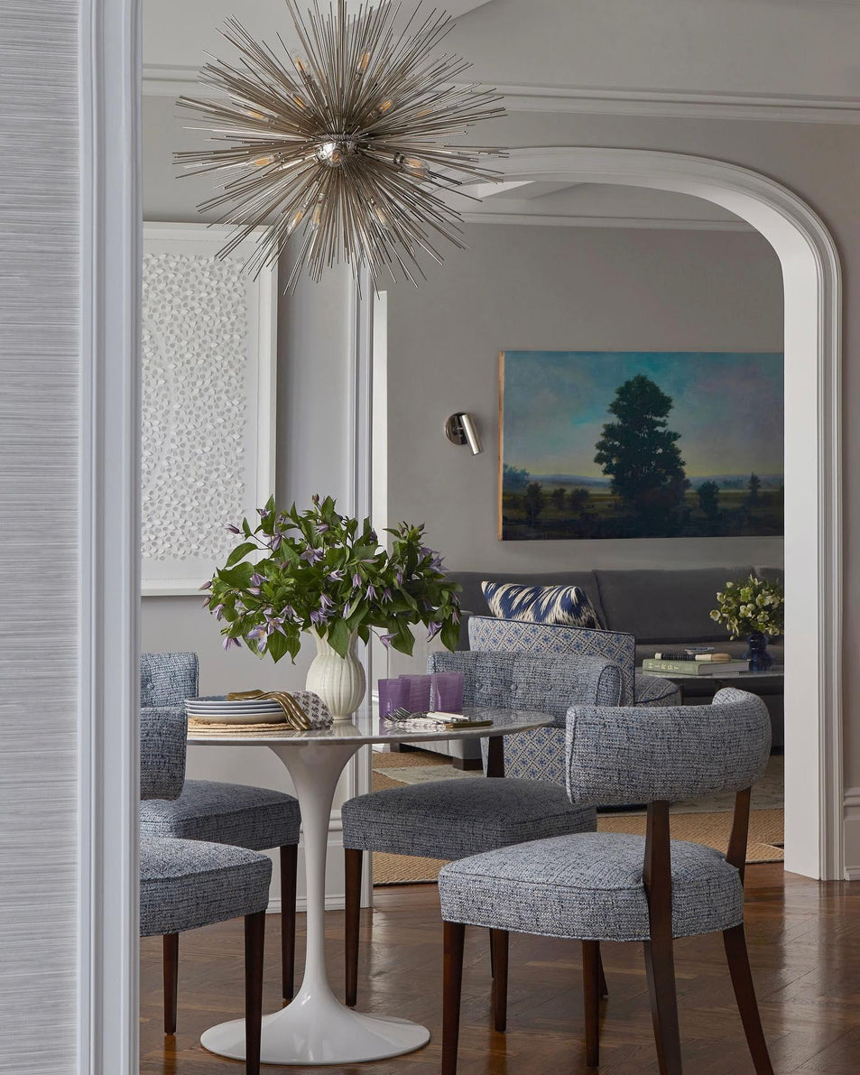 Strada Large Round Chandelier, a premium Chandelier light by Visual Comfort & Co. Close - up image of its design.