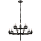 Liaison Double Tier Chandelier, a premium Chandelier light by Visual Comfort & Co. Close - up image of its design.