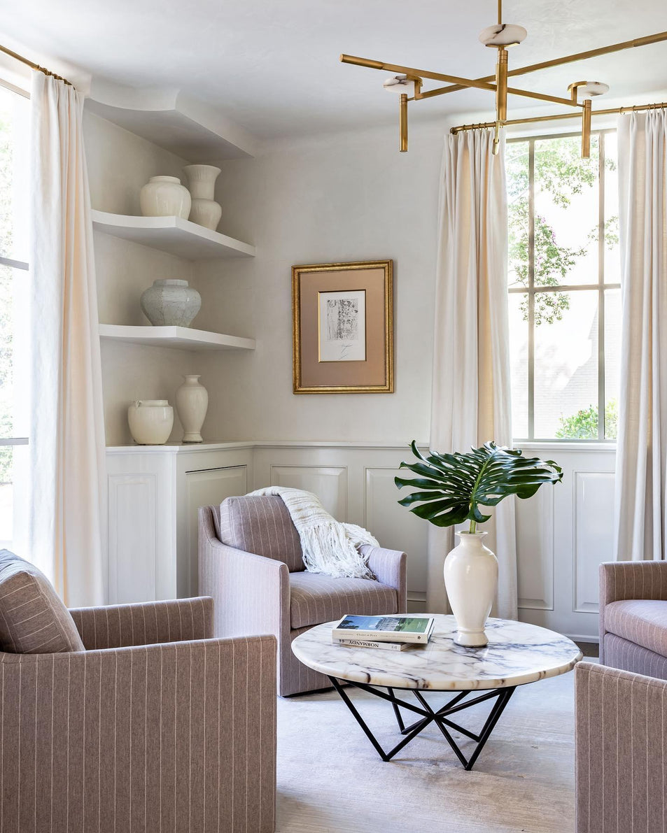 Melange Large Floating Disc Chandelier, a premium Chandelier light by Visual Comfort & Co. Close - up image of its design.