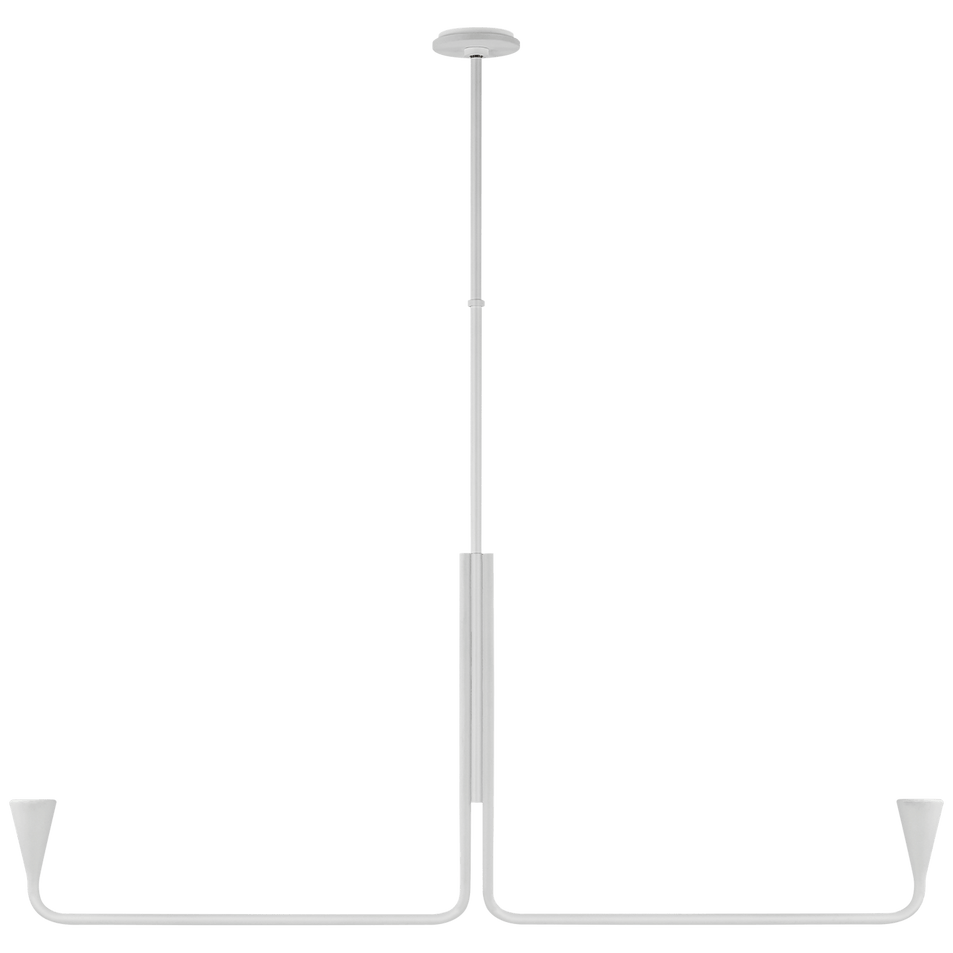 Brassica Large Linear Chandelier, a premium Linear light by Visual Comfort & Co. Close - up image of its design.