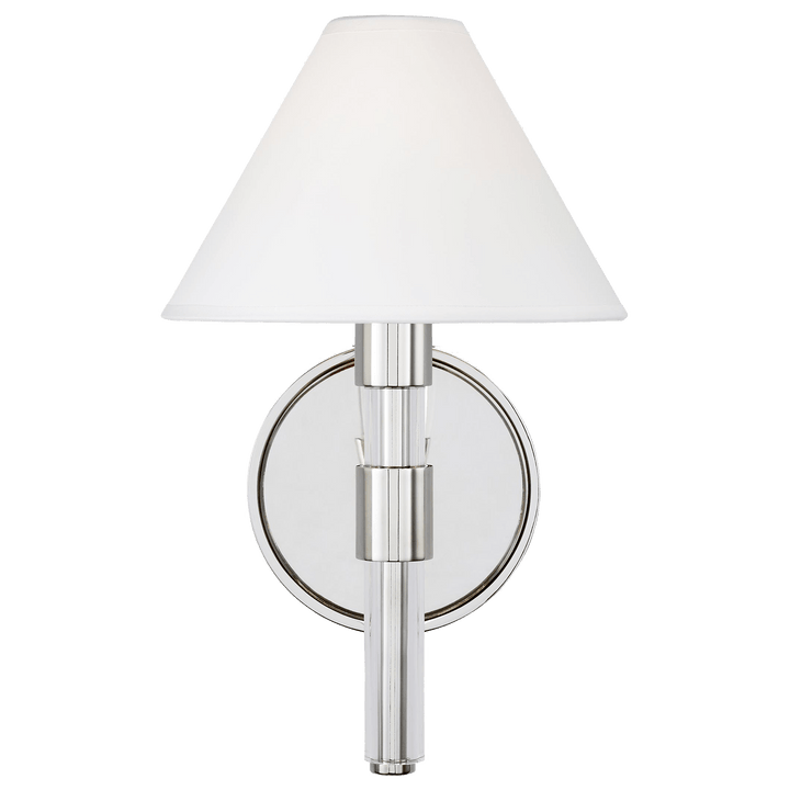 Robert Sconce, a premium Bath light by Visual Comfort & Co. Close - up image of its design.