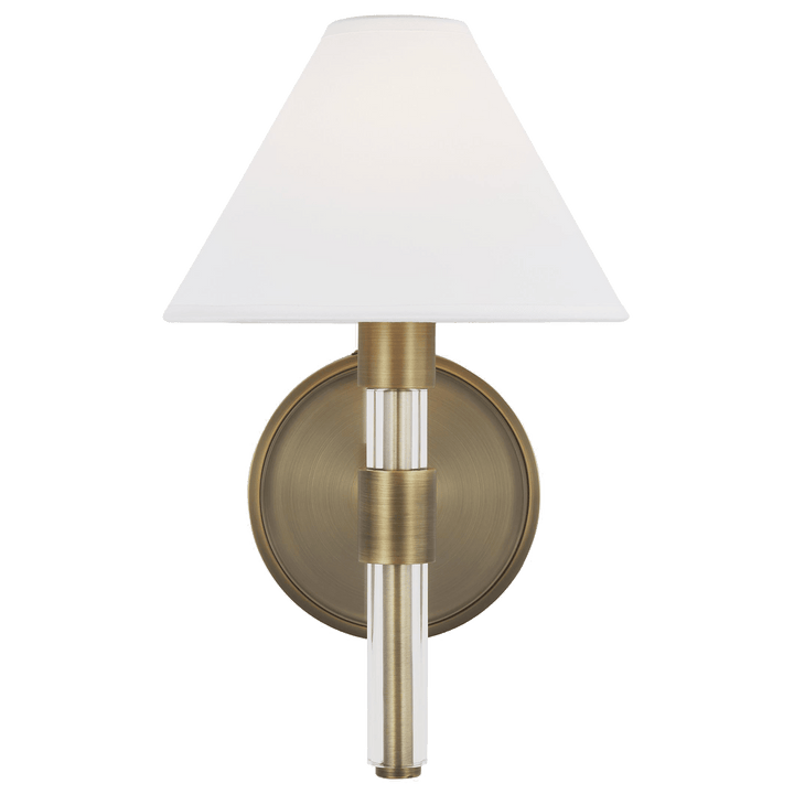 Robert Sconce, a premium Bath light by Visual Comfort & Co. Close - up image of its design.