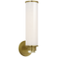 Soft Brass / White Glass