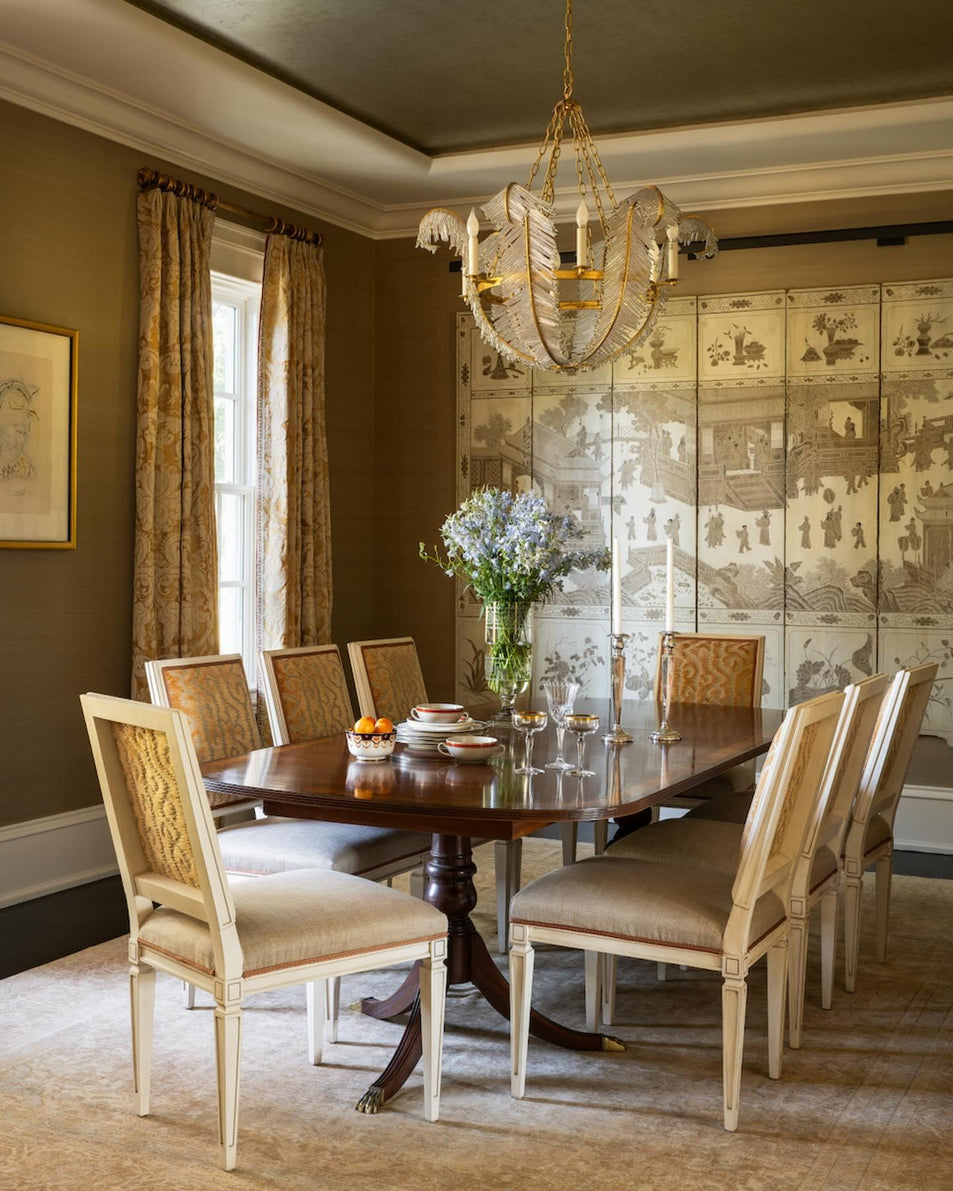 Calais 34" Chandelier, a premium Chandelier light by Visual Comfort & Co. Close - up image of its design.