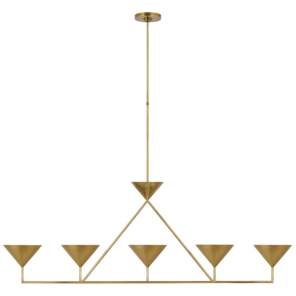 Orsay XL 5 - Light Linear Chandelier, a premium Linear light by Visual Comfort & Co. Close - up image of its design.