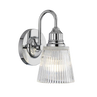 Chrome / Clear Ribbed Glass