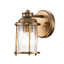 Natural Brass / Clear Ribbed Glass