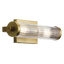 Natural Brass / Clear Ribbed Glass