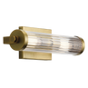 Natural Brass / Clear Ribbed Glass