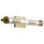 Natural Brass / Clear Ribbed Glass