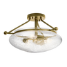 Brushed Natural Brass / Seeded Glass