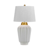 White and Brass / Faux Silk