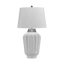 Matte White and Polished Nickel / Faux Silk