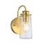 Brushed Natural Brass / Seeded Glass