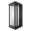 Black / Ribbed Etched Glass
