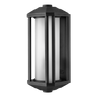 Black / Ribbed Etched Glass